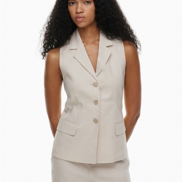 Aritzia Babaton Echelon Linen Vest - Picture 5 of 6